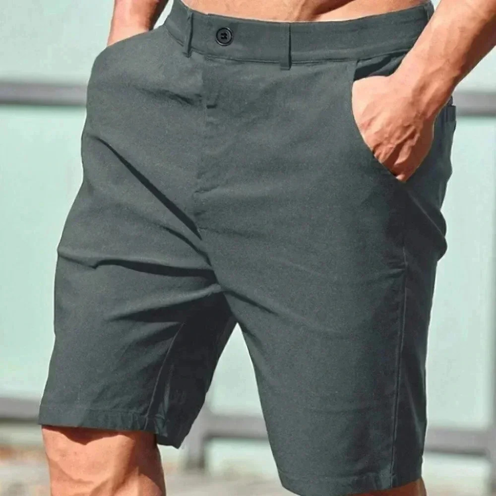 Dark Grey Casual Men's Bermuda Shorts